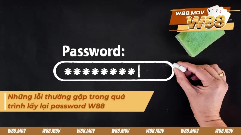 Các sự cố có thể xảy ra khi khôi phục mật khẩu